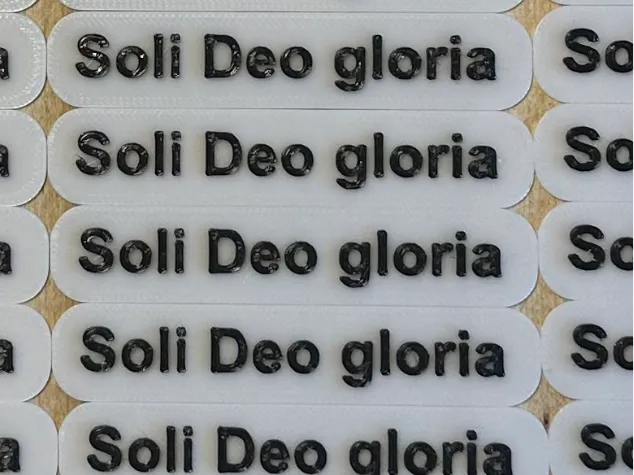 Soli Deo gloria schild