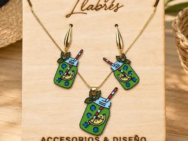 Conjunto pendientes y colgante - Refresco Verano