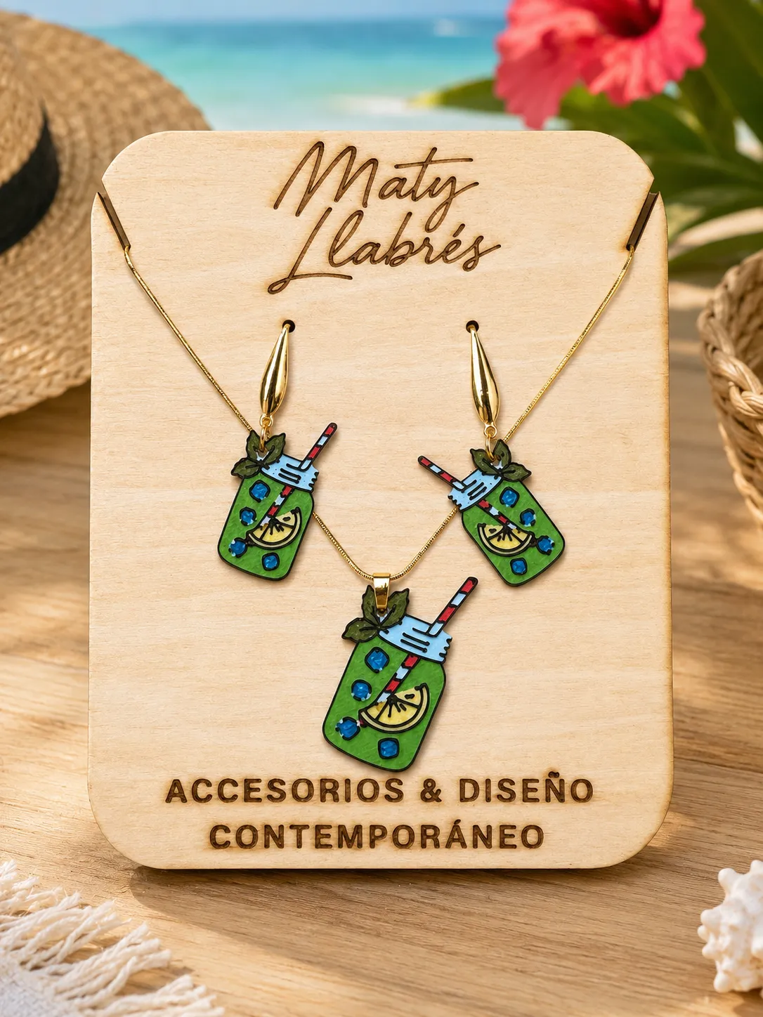 Conjunto pendientes y colgante - Refresco Verano view 2