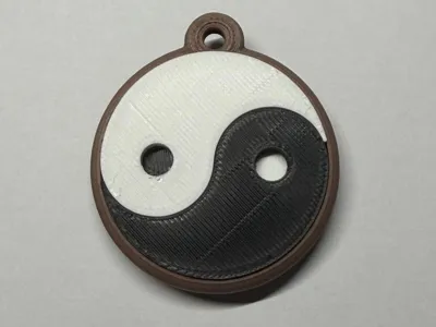 Ying Yang Keychain