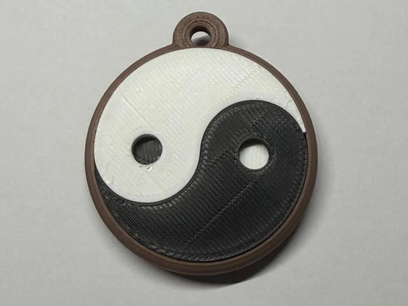 Ying Yang Keychain