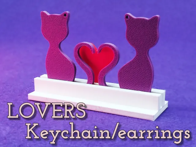 Cat Lovers Deco - optional Earrings or Keychain