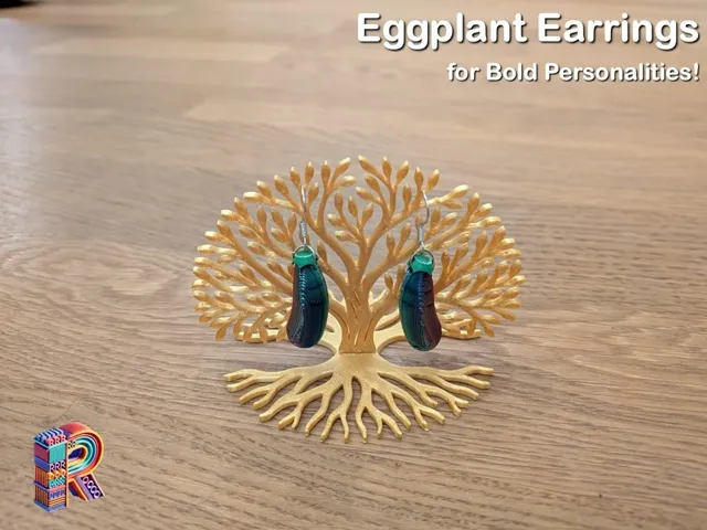 Flirty Eggplant Earrings for Bold Personalities