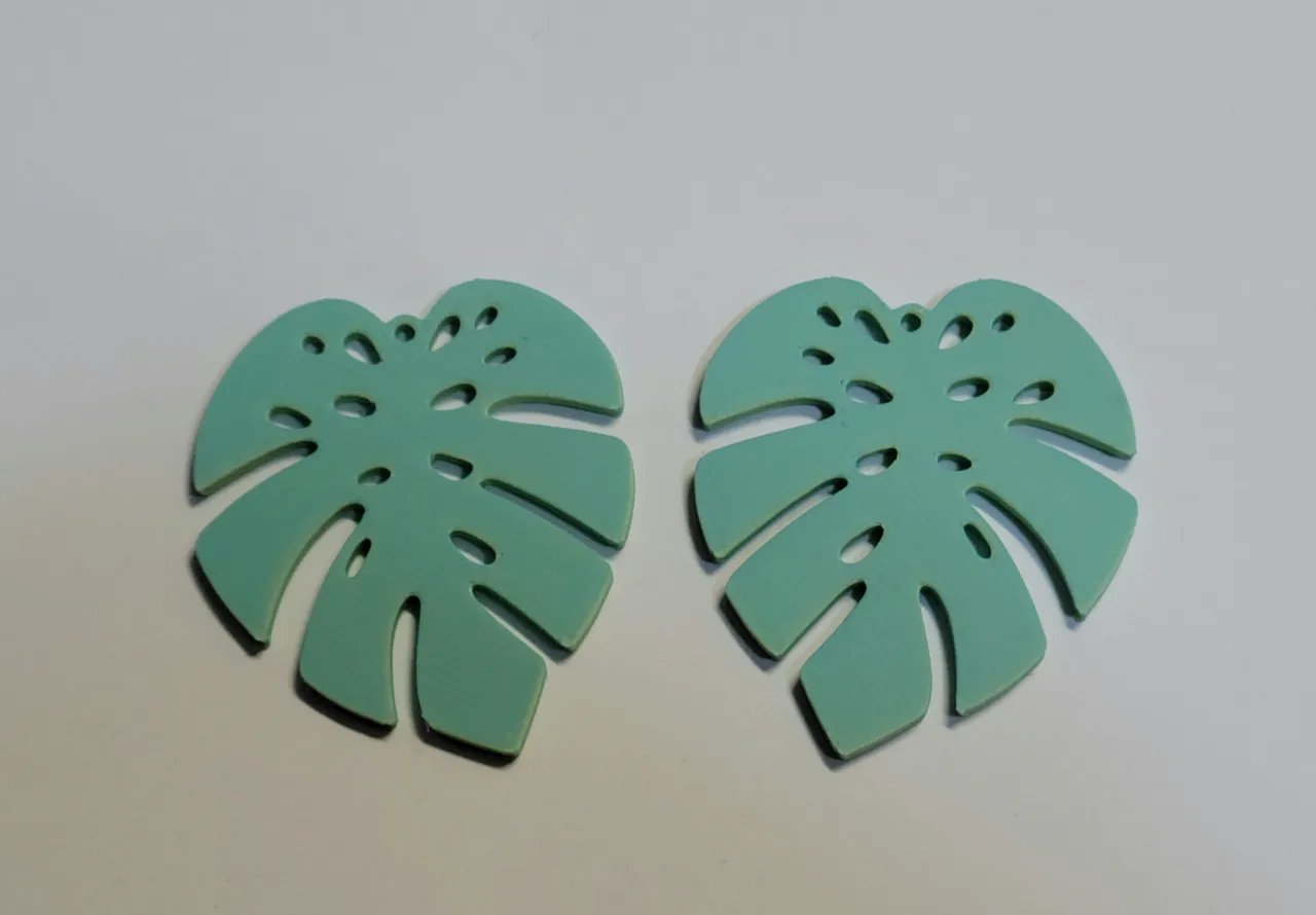 Monstera Deliciosa Earrings view 2
