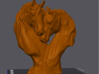 Nuzzling Horse Bust