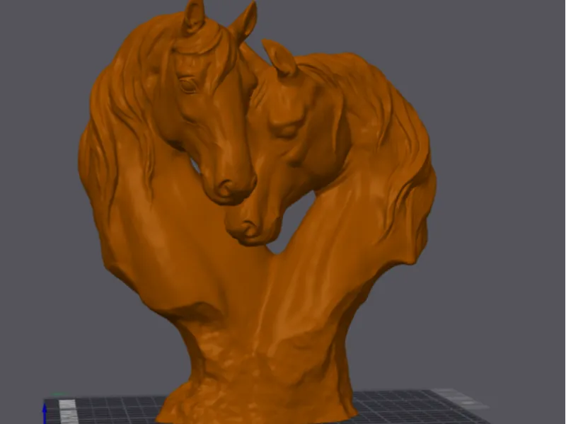 Nuzzling Horse Bust