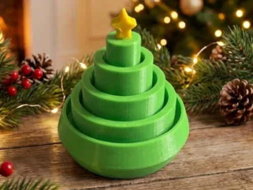 Fidget Tree Collapsible Collapsable fidget Christmas tree - Free 3D Print Model - MakerWorld