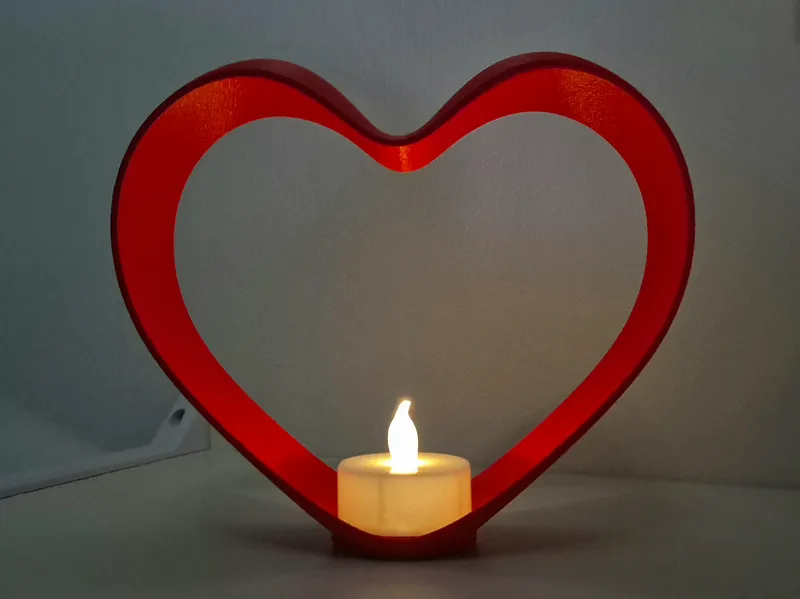 Heart LED tea light holder