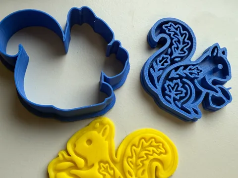 Cortador para modelado: Squirrel - autumn - cookie cutter — referencia de MakerWorld