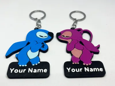 Customizable – Stitch and Angel