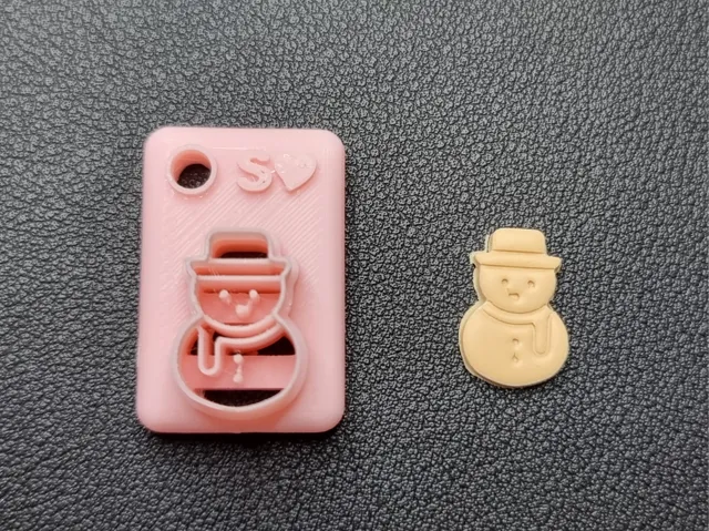 Polymer Clay Earring Cutter – Snowman 2