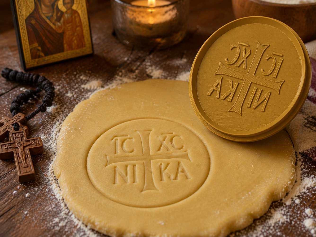 Orthodox "IC XC NIKA" Cookie Cutter and Stamp