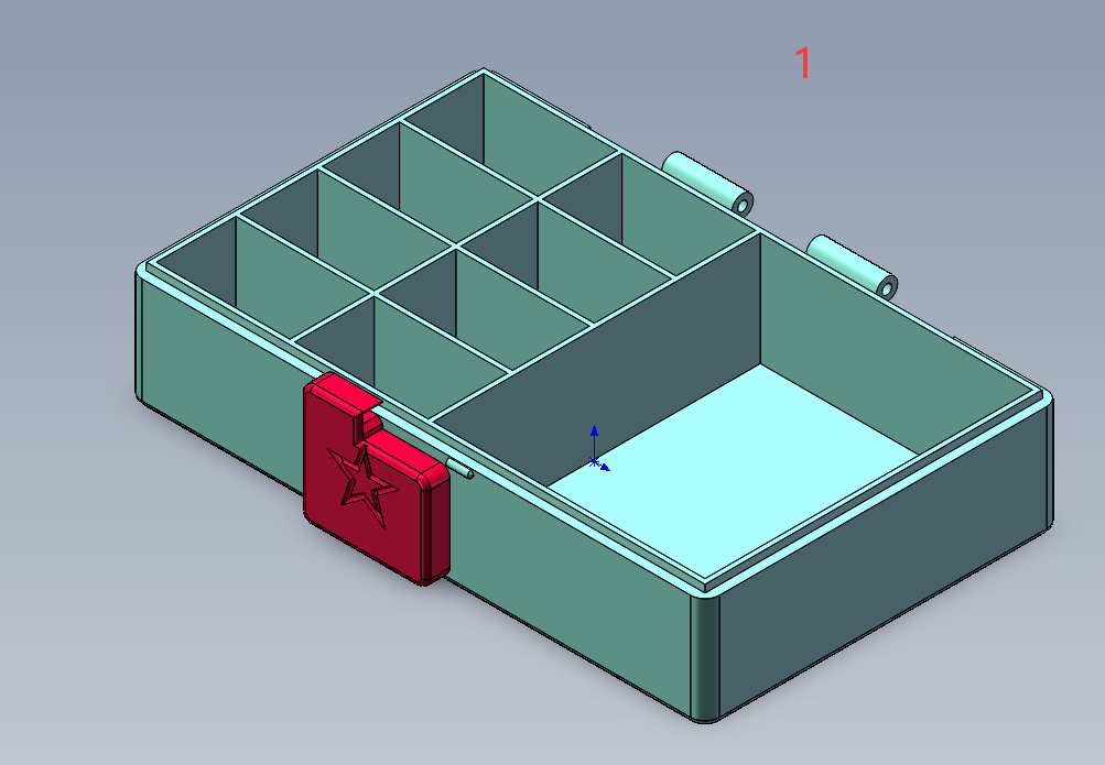 Miniatura 2 do modelo 3D 锁扣盒子带分格，多种类型