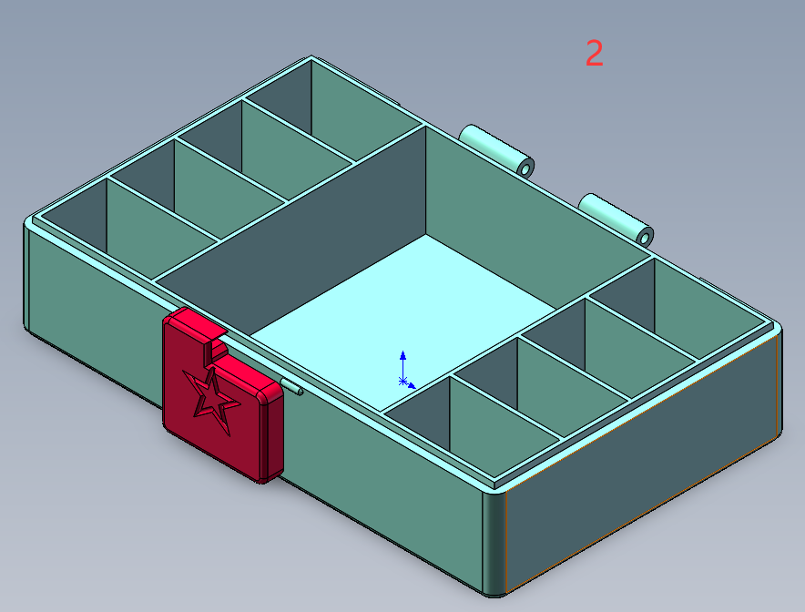 Miniatura 3 do modelo 3D 锁扣盒子带分格，多种类型