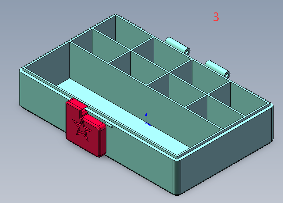Miniatura 4 do modelo 3D 锁扣盒子带分格，多种类型