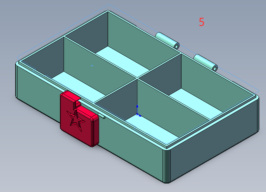 Miniatura 6 do modelo 3D 锁扣盒子带分格，多种类型