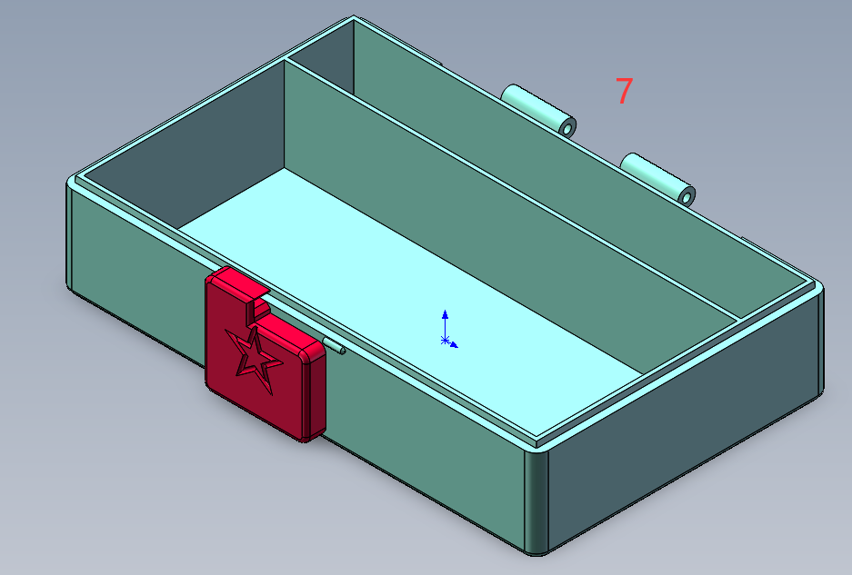 Miniatura 8 do modelo 3D 锁扣盒子带分格，多种类型