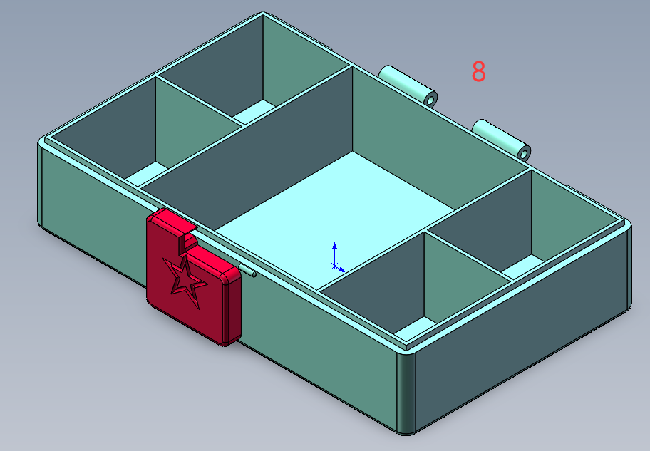 Miniatura 9 do modelo 3D 锁扣盒子带分格，多种类型
