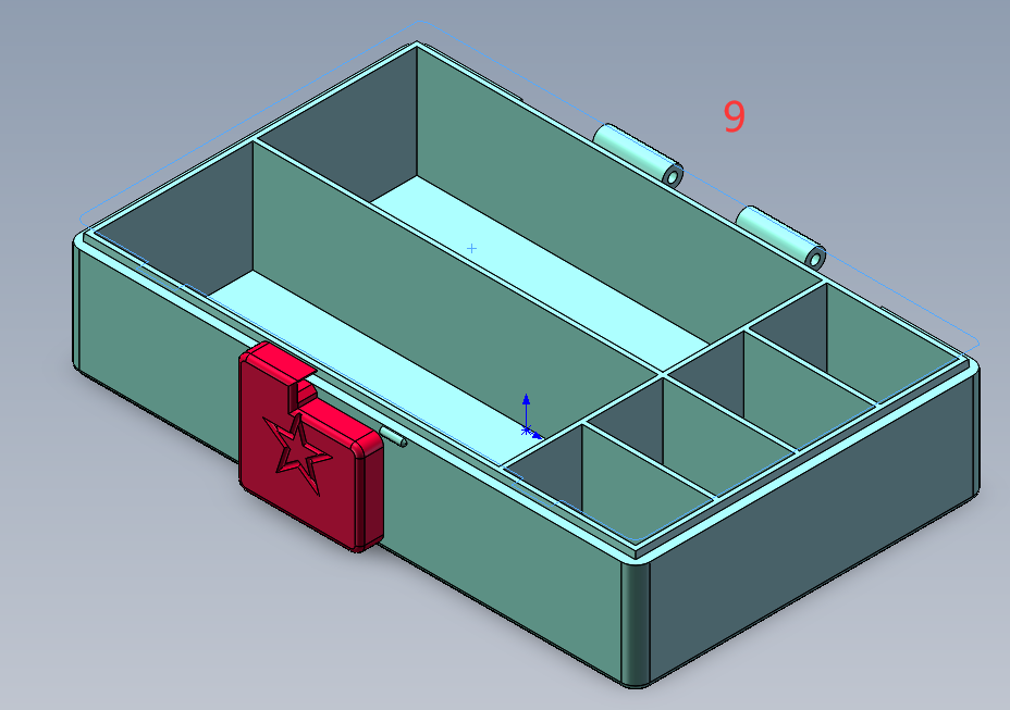 Miniatura 10 do modelo 3D 锁扣盒子带分格，多种类型
