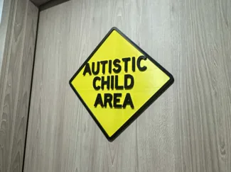 Autistic Child Area Warning Sign