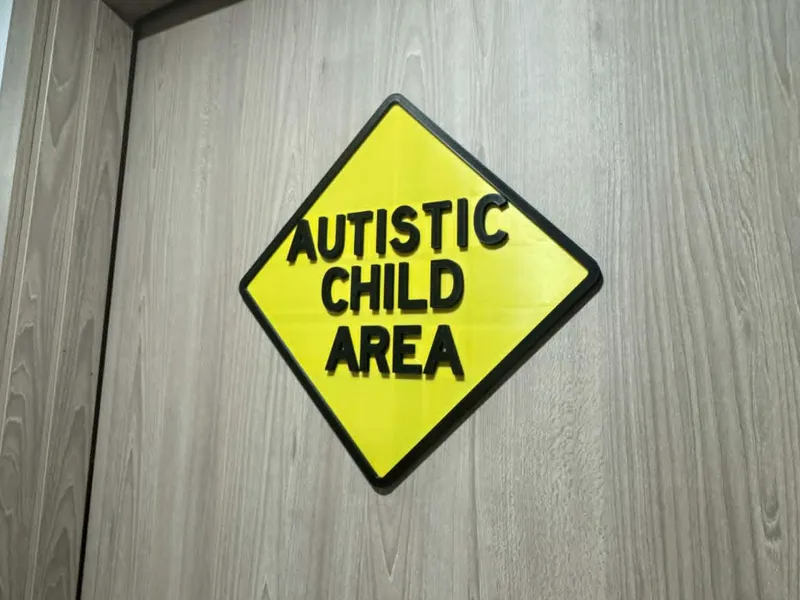 Autistic Child Area Warning Sign
