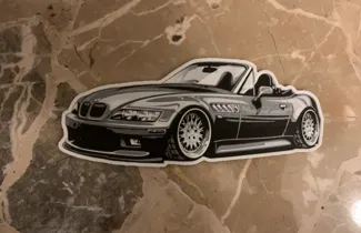 BMW Z3 stampato con la tecnologia Hueforge 