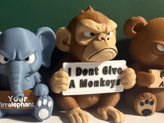 Grumpy Monkey with Slogan 