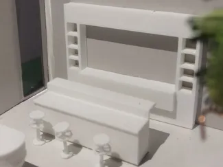 Miniatura de Sala de Bar escala 1:50