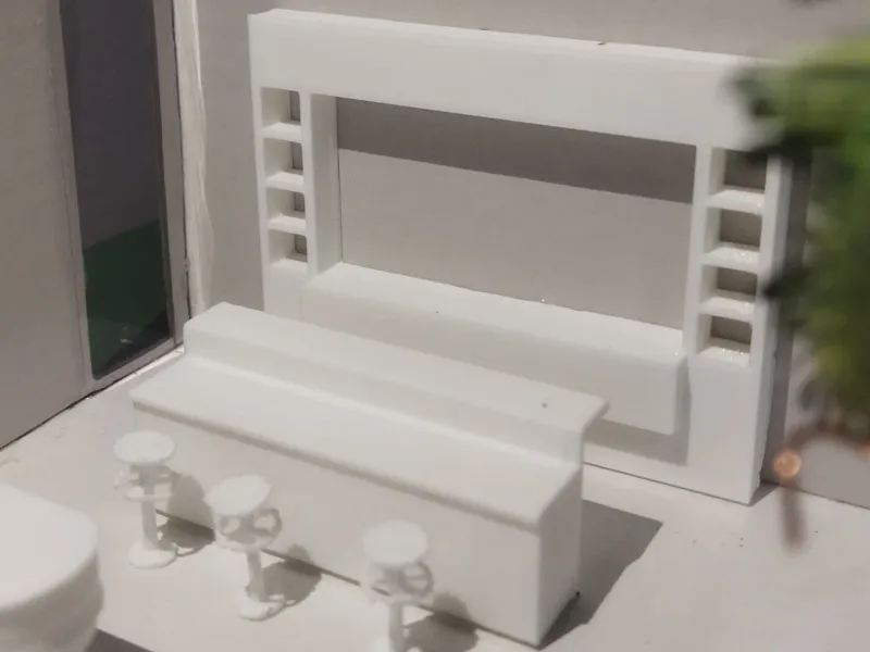 Miniatura de Sala de Bar escala 1:50