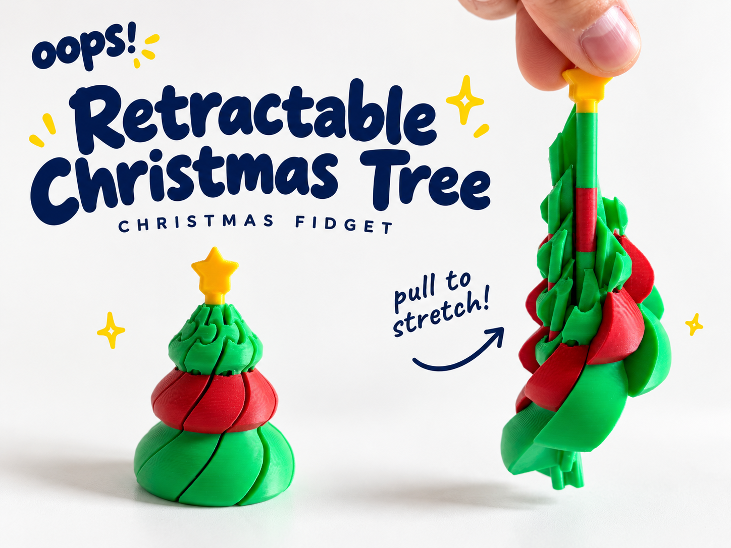 Retractable Christmas Tree Fidget - 1