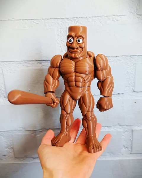 Tung tung tung Muscle Sahur action toy view 2