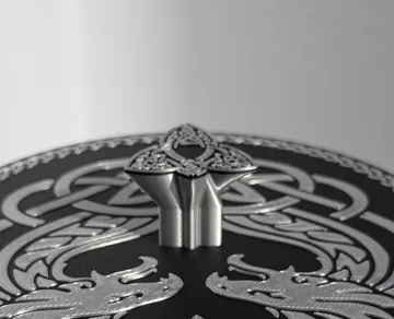 Adorno temático: Dragonbound – Celtic Twin Dragon Lidded Bowl — vista de referencia 5