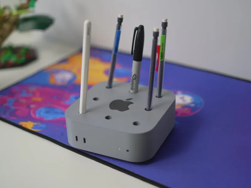 Mac mini M4 pen holder desk accessory