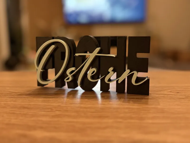Schriftzug Frohe Ostern - Deko