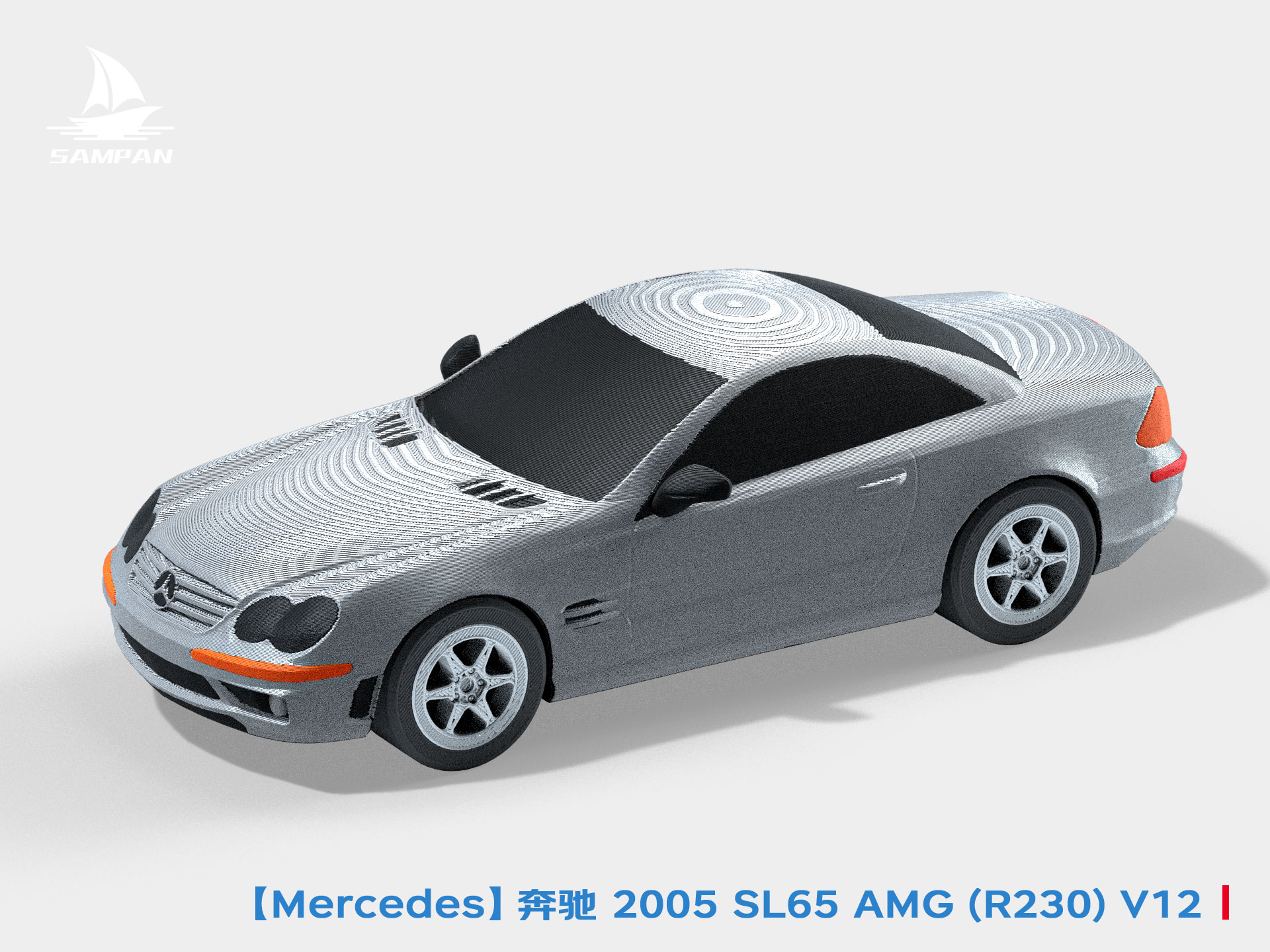 【Mercedes】奔驰2005 SL65 AMG (R230) V12 高性能超跑 组装/轮胎可动