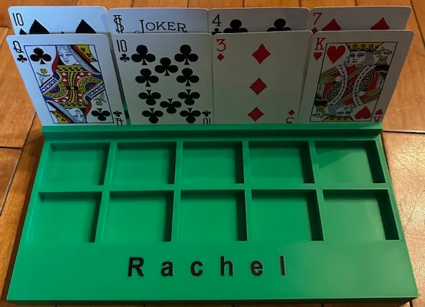 Playing card holder and token tray