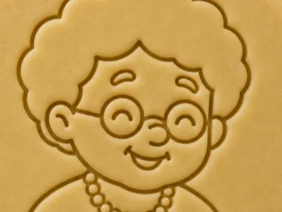STAMP + CUTTER GRANDMA 1