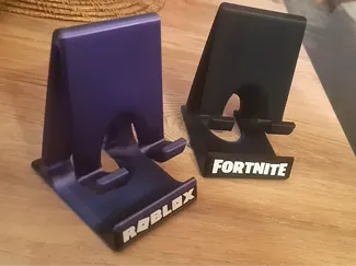 Phone stand with replacable logo