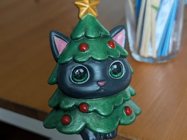 Sapin de Noël chat
