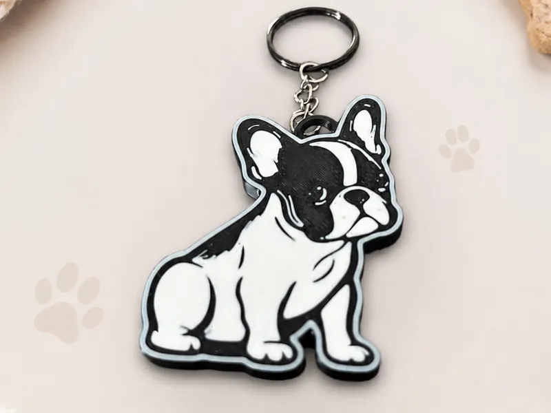 French Bulldog keychain