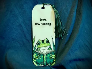 Frog Bookmark NO AMS "How Ribbiting."