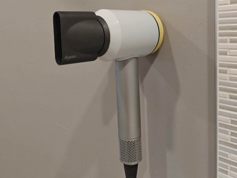 Dyson hair dryer wall holder with hidden fastener