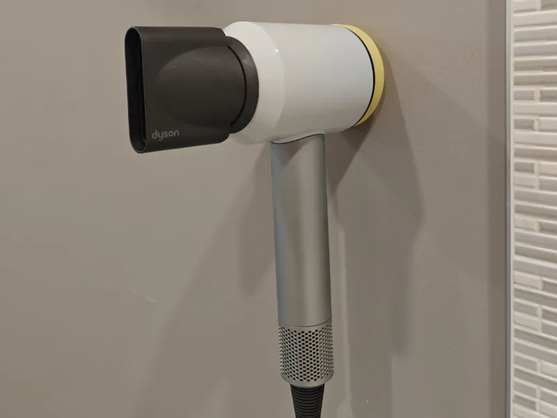 Dyson hair dryer wall holder with hidden fastener