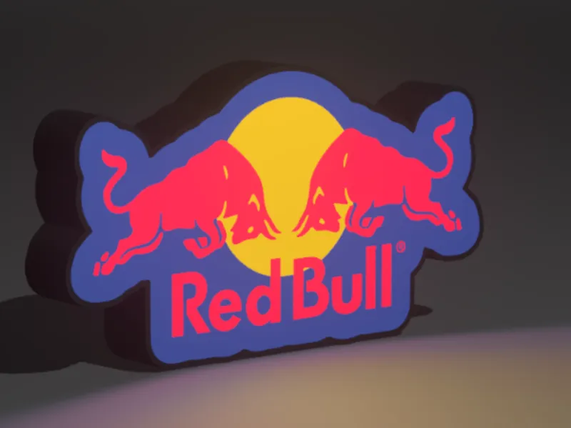 logo redbull retroilluminato