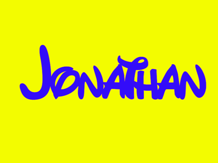 Jonathan - Disney Style 3D Name Plate