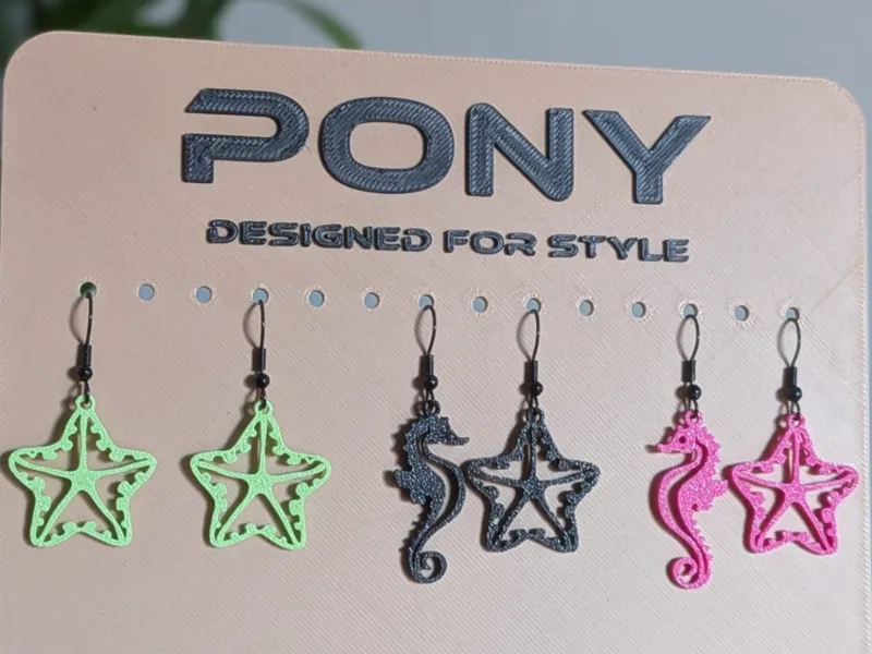 Seahorse & Starfish Earrings Set — 3 Pairs in 1 V3