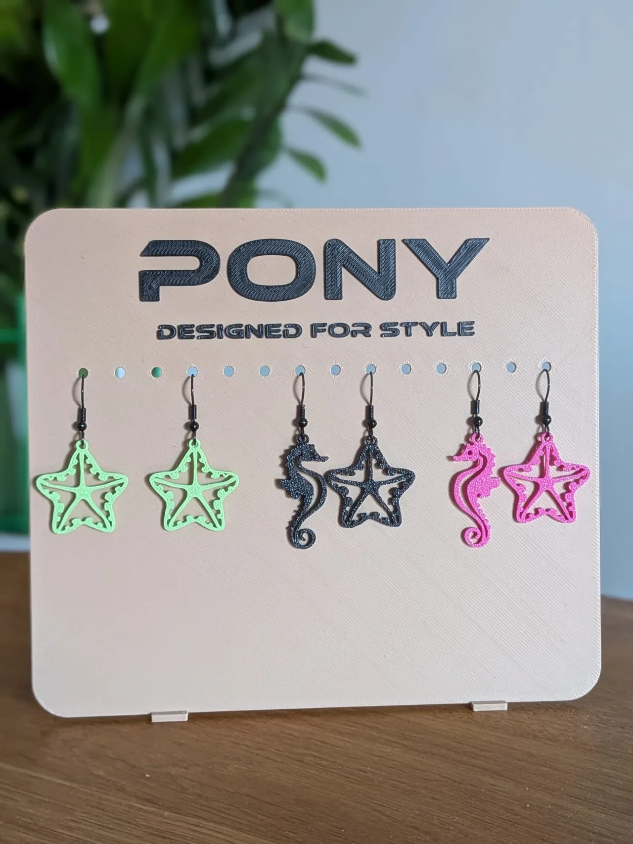 Seahorse & Starfish Earrings Set — 3 Pairs in 1 V3 view 4