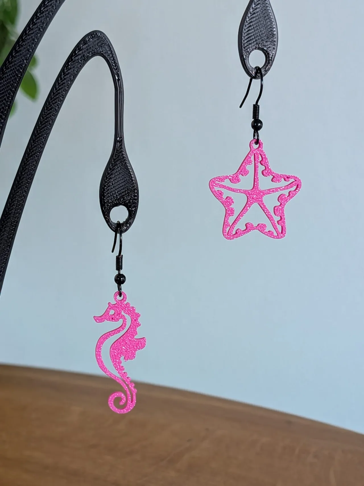 Seahorse & Starfish Earrings Set — 3 Pairs in 1 V3 view 3