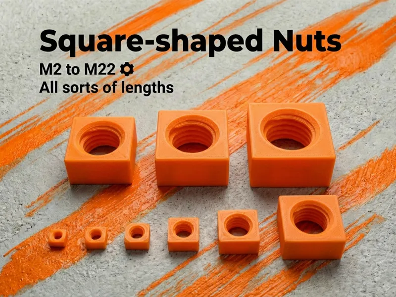 M2 - M22 Square-Shaped Nuts (All sorts of lengths)