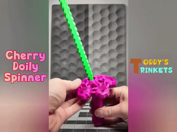Cherry Doily Continuous Spinner (Both Ends)